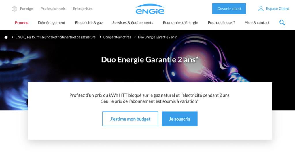 Avis Engie : l’offre Duo Energie Garantie<