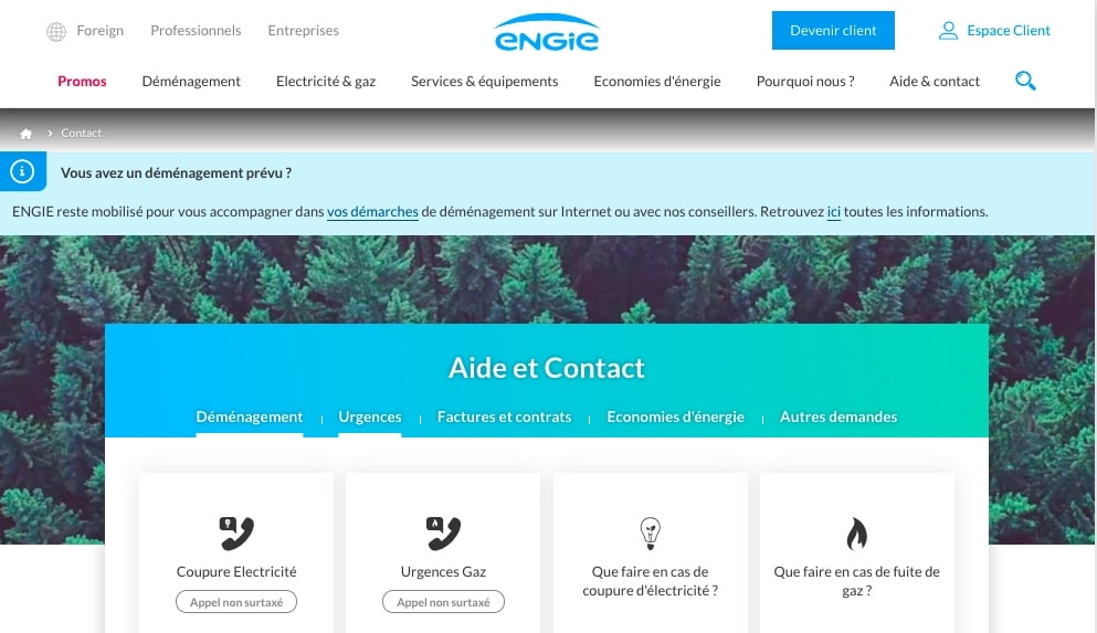 Avis Engie : service client