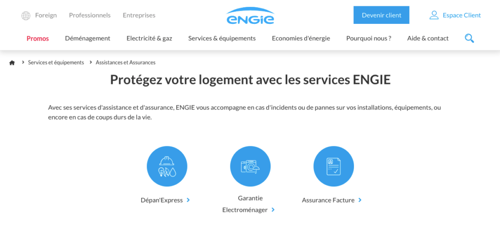 Avis Engie : les services additionnels