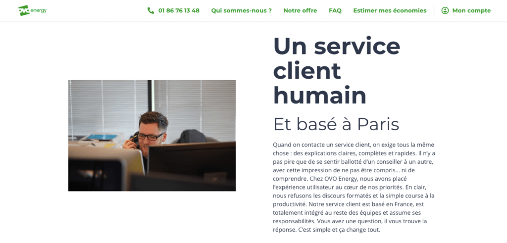 Avis ovoenergy : service client